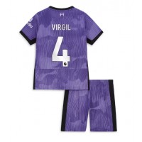 Maglie da calcio Liverpool Virgil van Dijk #4 Terza Maglia Bambino 2023-24 Manica Corta (+ Pantaloni corti)